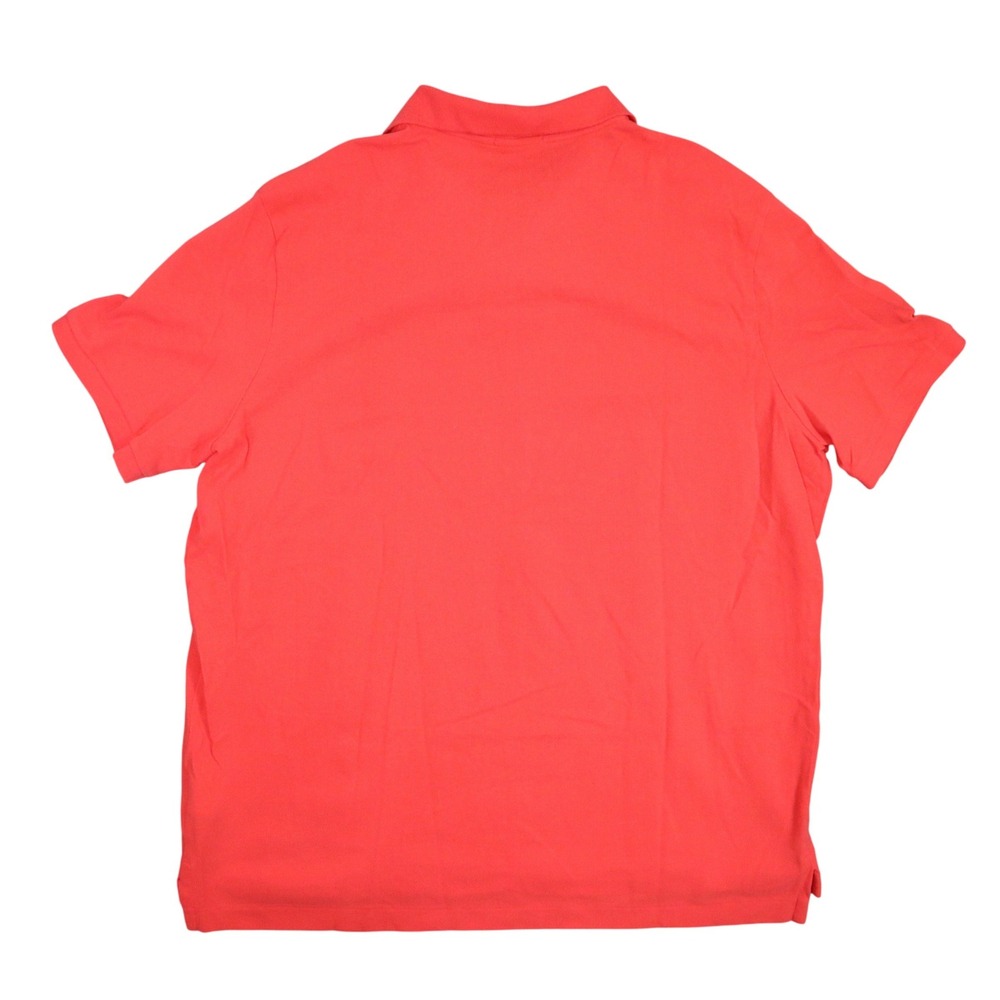 Polo Ralph Lauren Big Pony Polo Shirt Mens XL Coral Orange Solid Cotton Pique - Picture 2 of 7